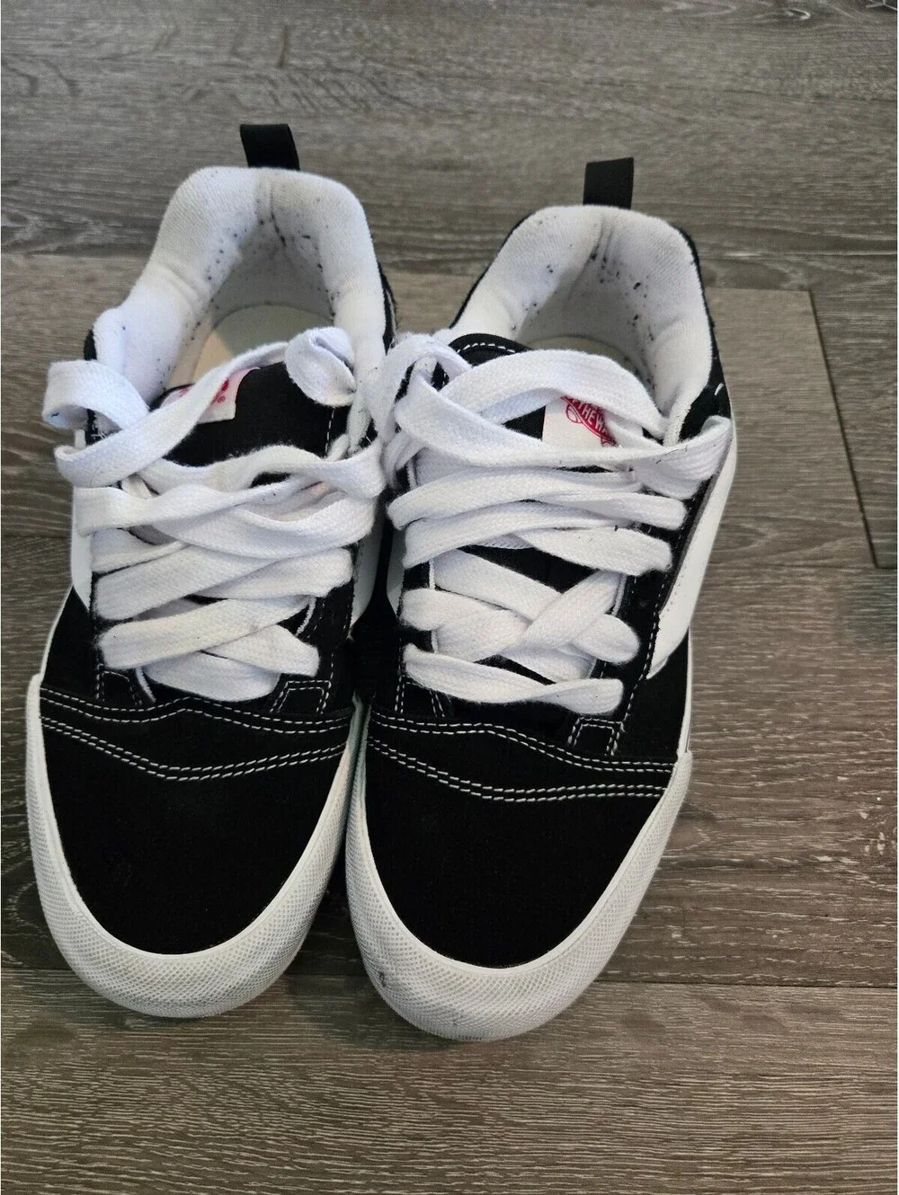 Vans Knu Skool Black White Suede Men's 8 Women's 9.5 Skate Shoes